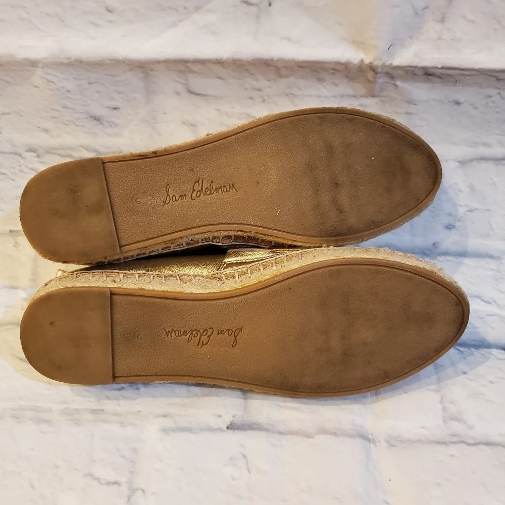 Sam Edelman Khloe Gold Espadrilles Size 6